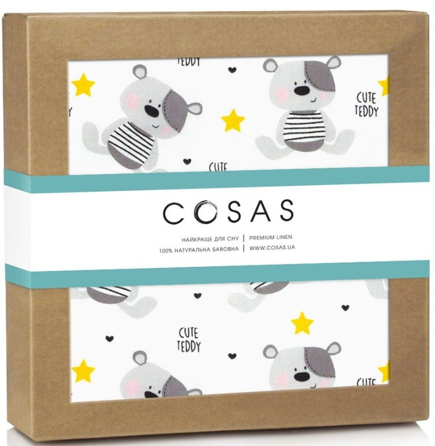 

Наматрасник непромокаемый Cosas Water Sheet Bear Teddy Grey 70х120 (4822052070963)