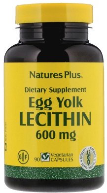 

Nature's Plus Egg Yolk Lecithin 600 mg 90 Veggie Caps Лецитин з яєчного жовтка