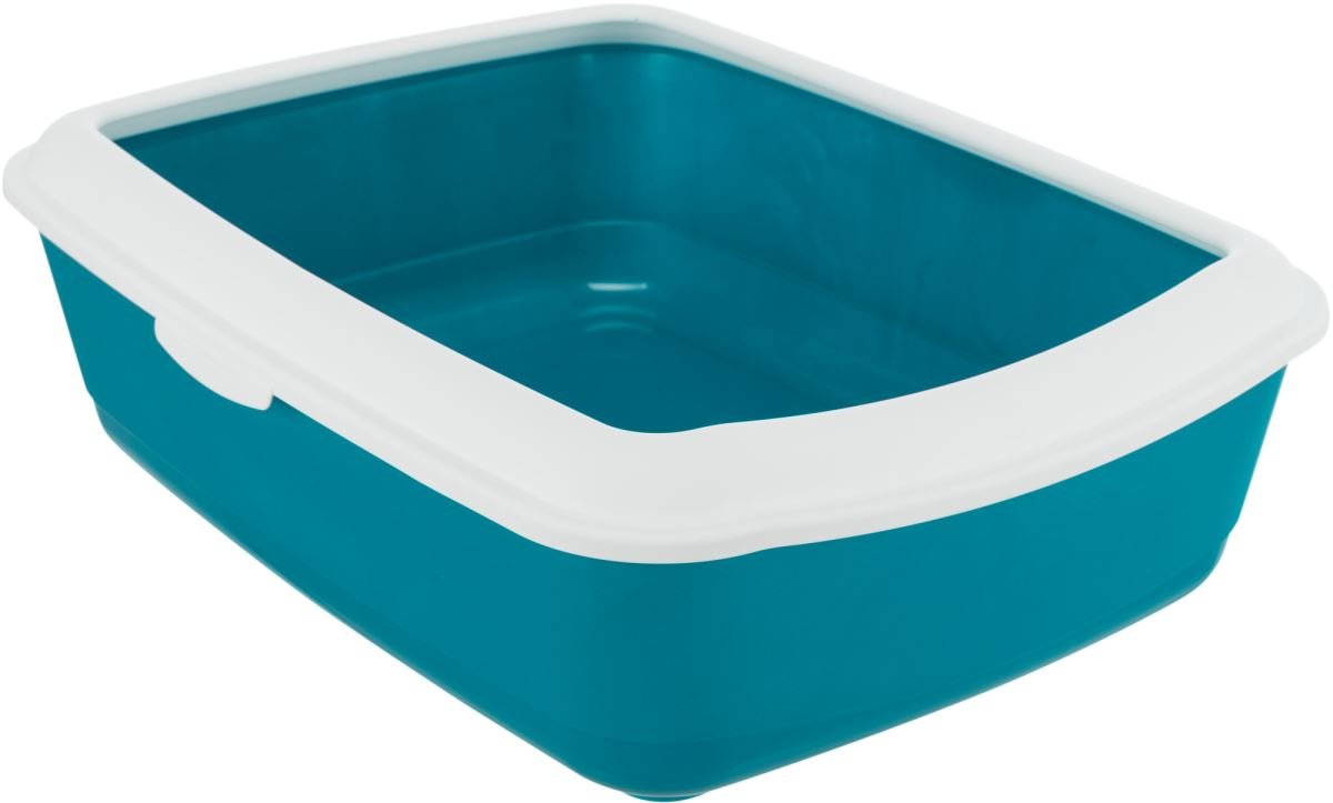 

Туалет Trixie для котов с рамкой 37x15x47 см бирюзовый