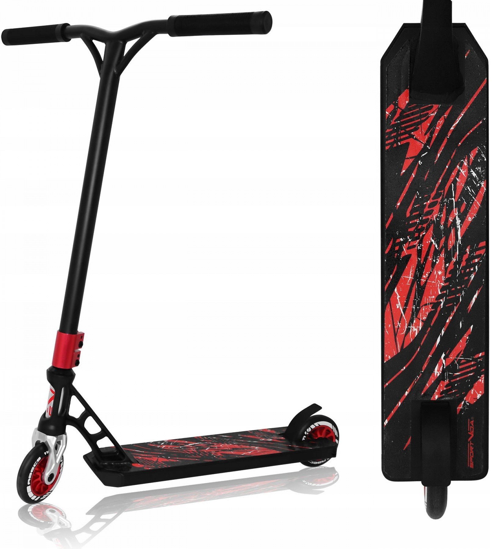 

Трюковый самокат c пегами SportVida Stunt 110 Pro SV-WO0018 Black/Red