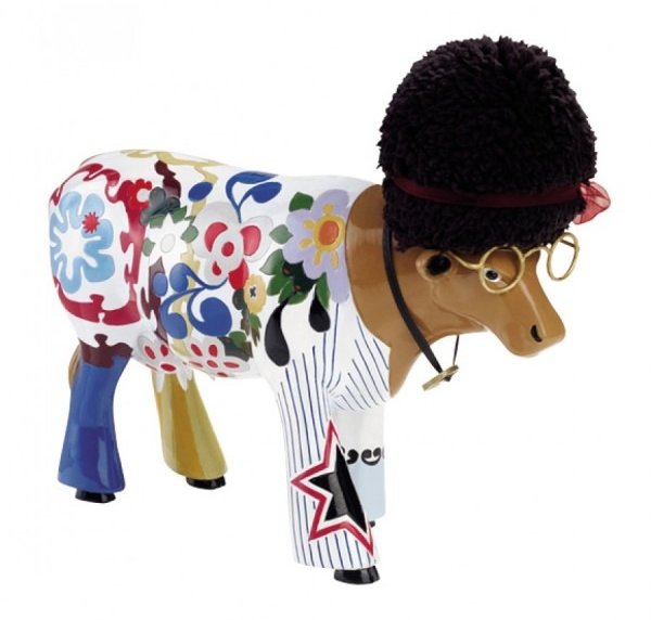 Акція на Коллекционная статуэтка корова Cow Parade Wooodstock Size L (46702) від Stylus