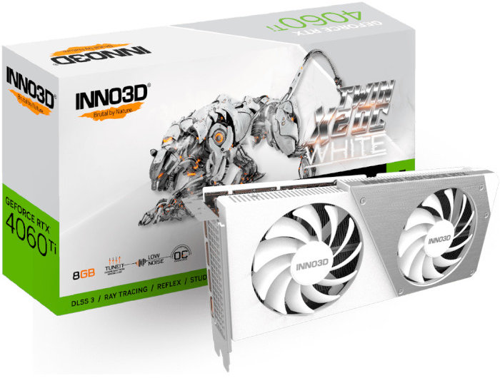 Акція на INNO3D Geforce Rtx 4060 Ti 8GB Twin X2 Oc White (N406T2-08D6X-171153W) від Stylus