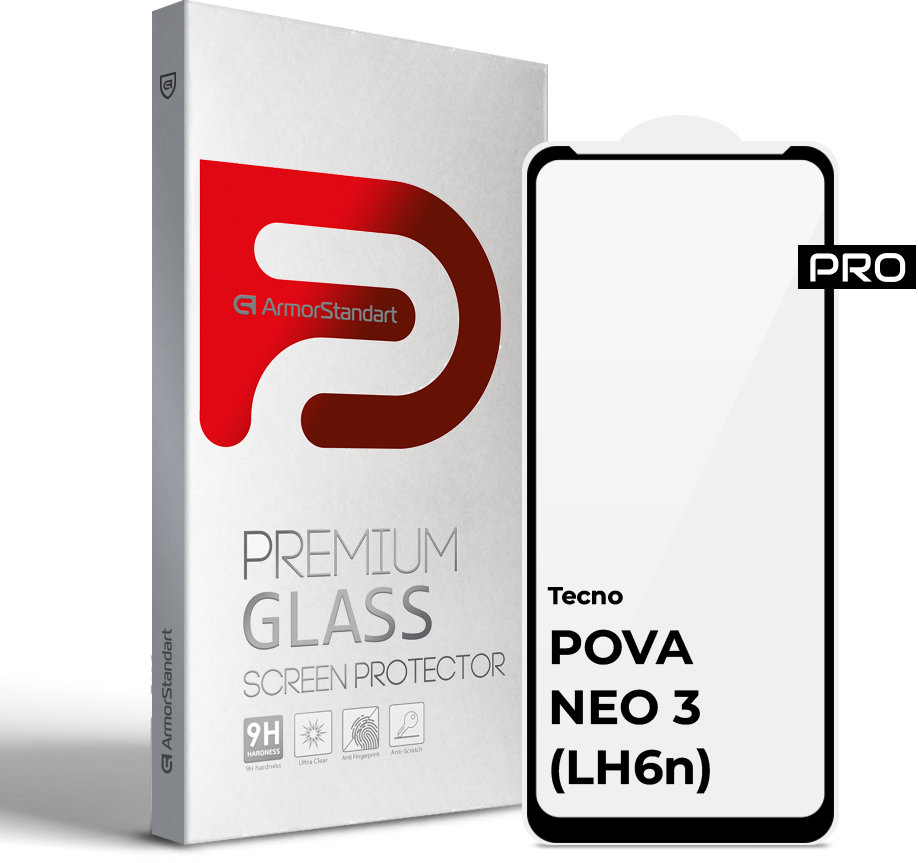 

ArmorStandart Tempered Glass Pro Black for Tecno Pova Neo 3 (LH6n) (ARM70387)