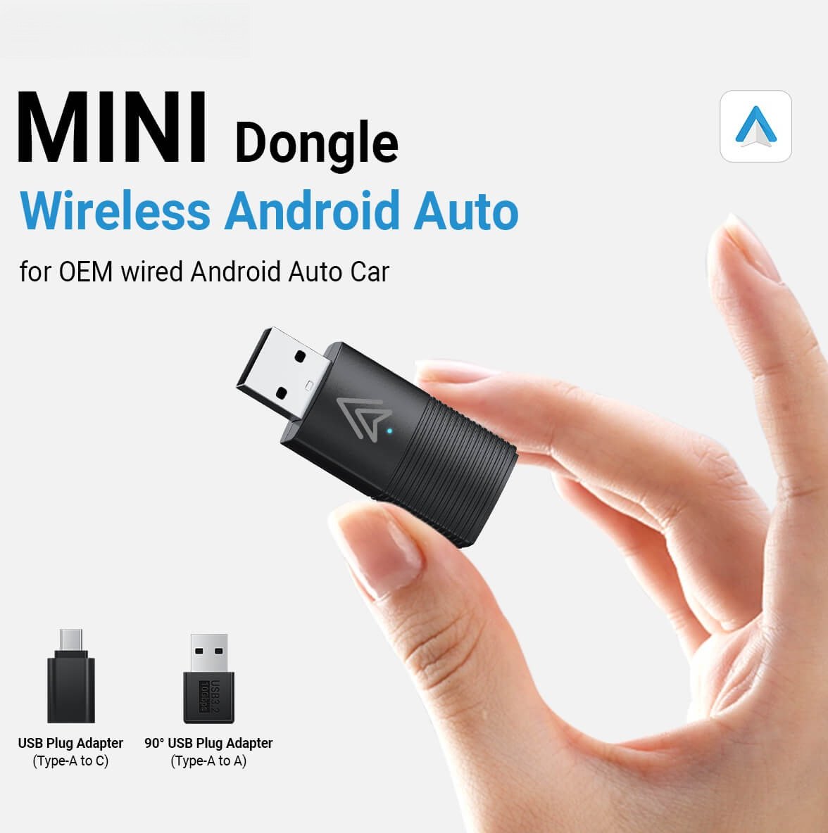 Акція на Беспроводной Адаптер Ottocast Mini Wireless CarPlay Adapter for Android Auto (CP86-AA) від Stylus