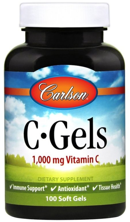 

Carlson Labs C-Gel Vitamin C, 1000 mg, 100 Capsules (CAR-03001)