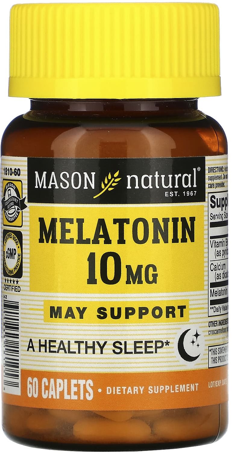 

Mason Natural Melatonin 10 mg Мелатонин 60 каплет