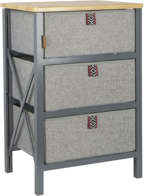 Акція на Комод раскладной Bo-Camp Hamlets 60x41x32 см Grey/Brown (DAS302573) від Stylus