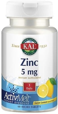 

Kal Zink 5 mg Цинк со вкусом лимона 60 таблеток