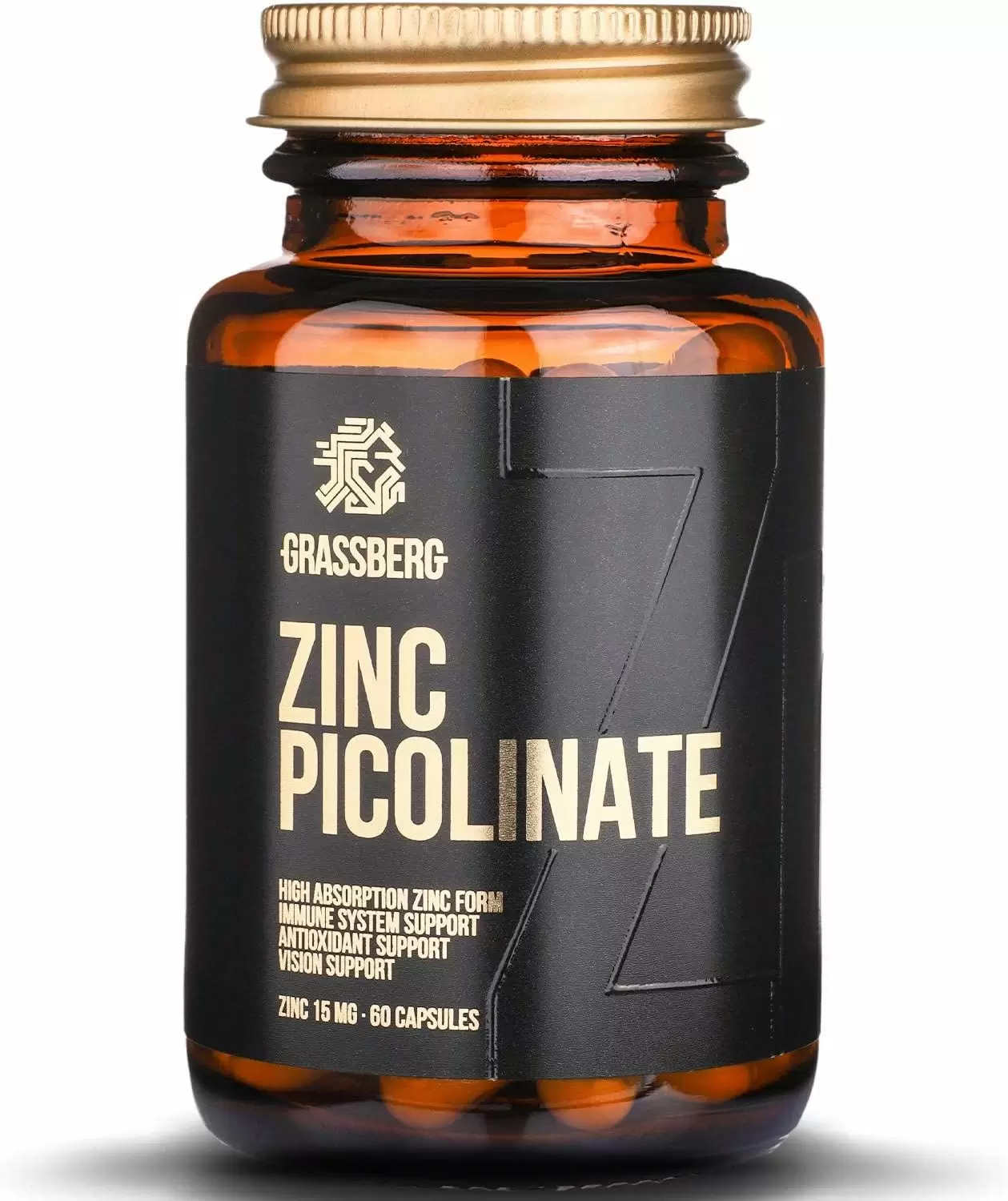 

Grassberg Zinc Picolinate 15 mg Цинк 60 капсул