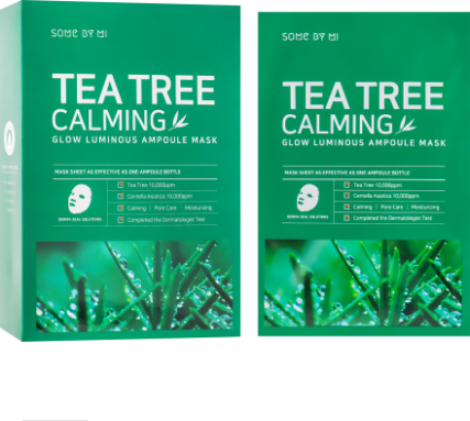 

Some By Mi Tea Tree Calming Glow Luminous Ampoule Mask Успокаивающая ампульная маска с чайным деревом 25 g х 10 шт.