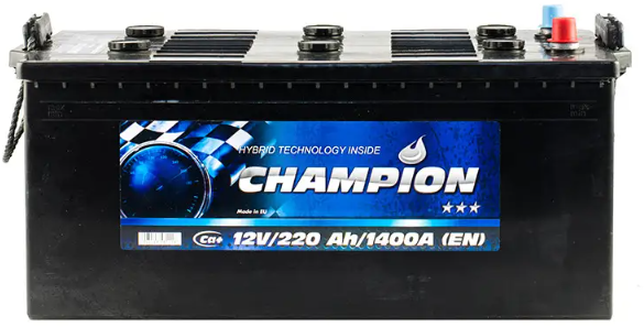 

Автомобільний акумулятор Champion Black 220 Ah/12V Euro (3) (CHB220-3)