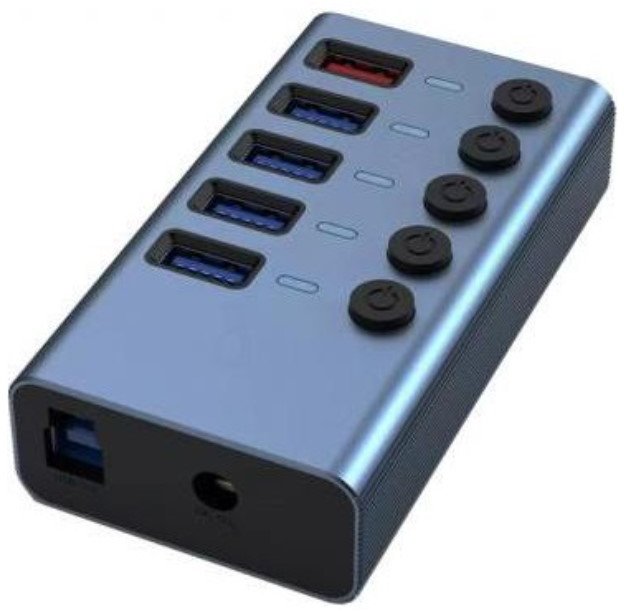 Акція на Dynamode Adapter Usb to 5xUSB3.0 Gray (DM-UH-P405-G) від Stylus