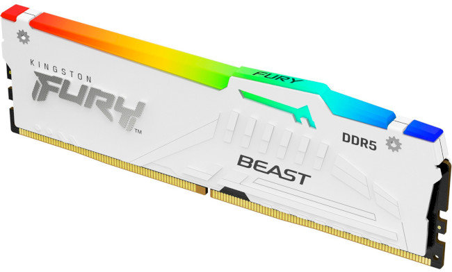 Акція на Kingston Fury 16 Gb DDR5 6800 MHz Beast Rgb White (KF568C34BWA-16) від Stylus