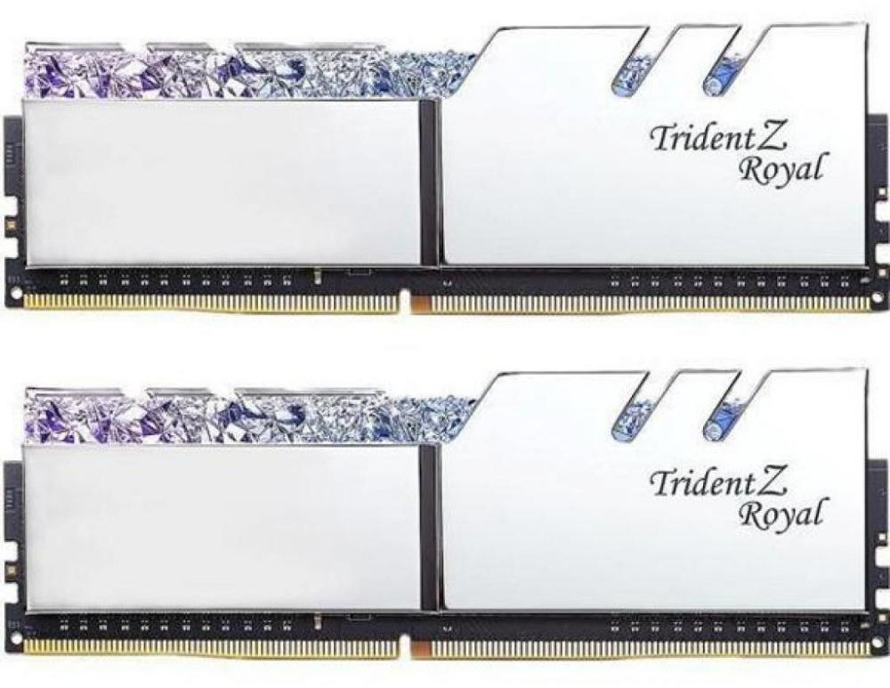 

G.Skill 16 Gb (2x8GB) DDR4 3000 MHz Trident Z Royal Silver (F4-3000C16D-16GTRS)