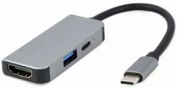 Акція на Cablexpert Adapter USB-C to USB+USB-C+HDMI (A-CM-COMBO3-02) від Stylus