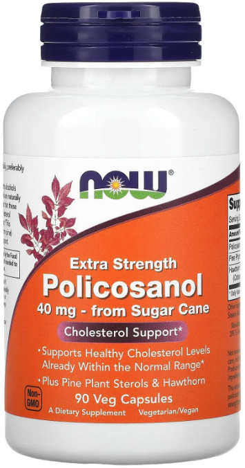 

Now Foods Policosanol 40 mg Plus Поликозанол 90 капсул