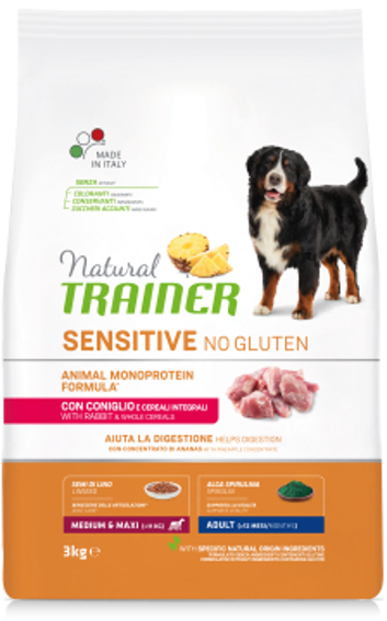 Акція на Сухой корм Trainer Natural Dog Sensitive gluten free with Rabbit для собак мелких пород с кроликом 3 кг (8059149428192) від Stylus