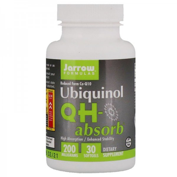 Акція на Jarrow Formulas Ubiquinol QH-absorb 200 mg Убихинол Коэнзим CoQ10 30 капсул від Stylus