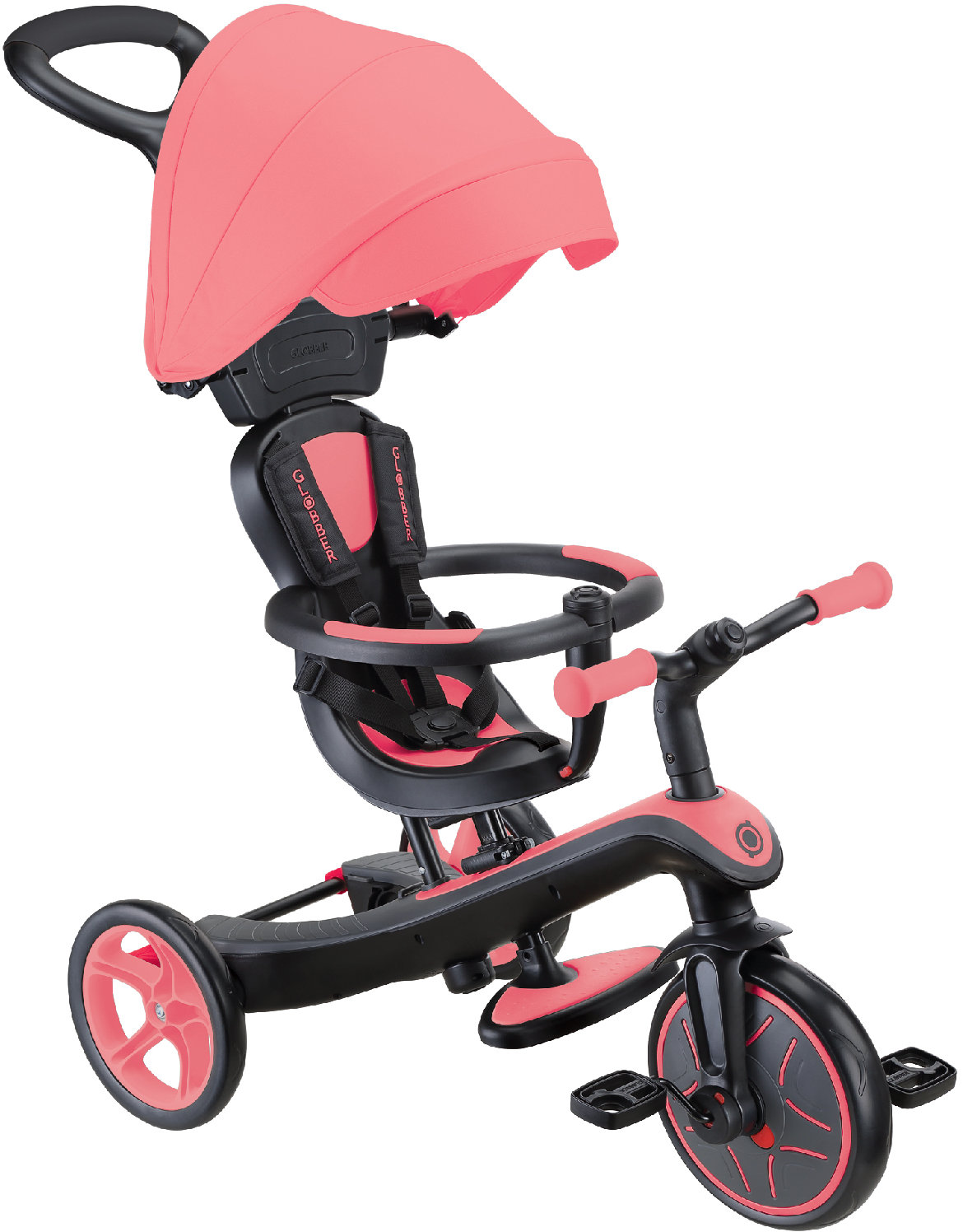 

Велосипед дитячий Globber Explorer Trike 4в1 Deluxe Play рожевий (634-110)