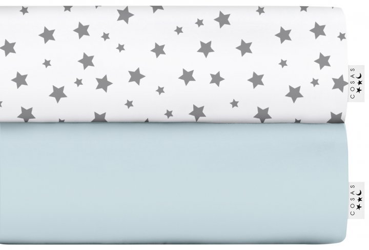 

Набор простыней Cosas Light blue/Star grey 120x60 см (4822052056752)