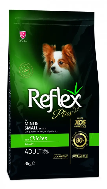 Акція на Cухой корм Reflex Plus Mini Adult Breeds для собак малых пород с курицей 3 кг (RFX-103) від Stylus