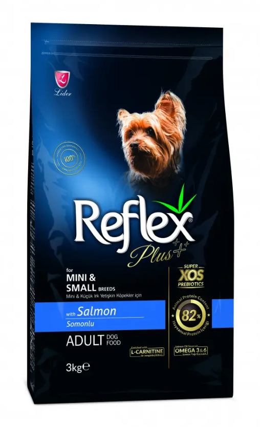 Акція на Cухой корм Reflex Plus Adult Dog Food with Salmon For Mini & Small Breeds для собак малых пород с лососем 3 кг (RFX-104) від Stylus