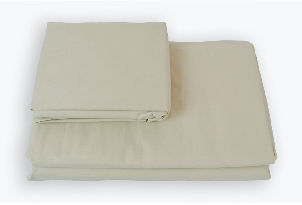 

Простынь на резинке SoundSleep Shine beige сатин бежевая 140х200 см (93462174)