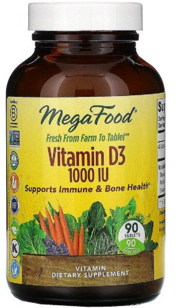 

MegaFood Vitamin D3 1000 Iu Витамин D3 90 таблеток