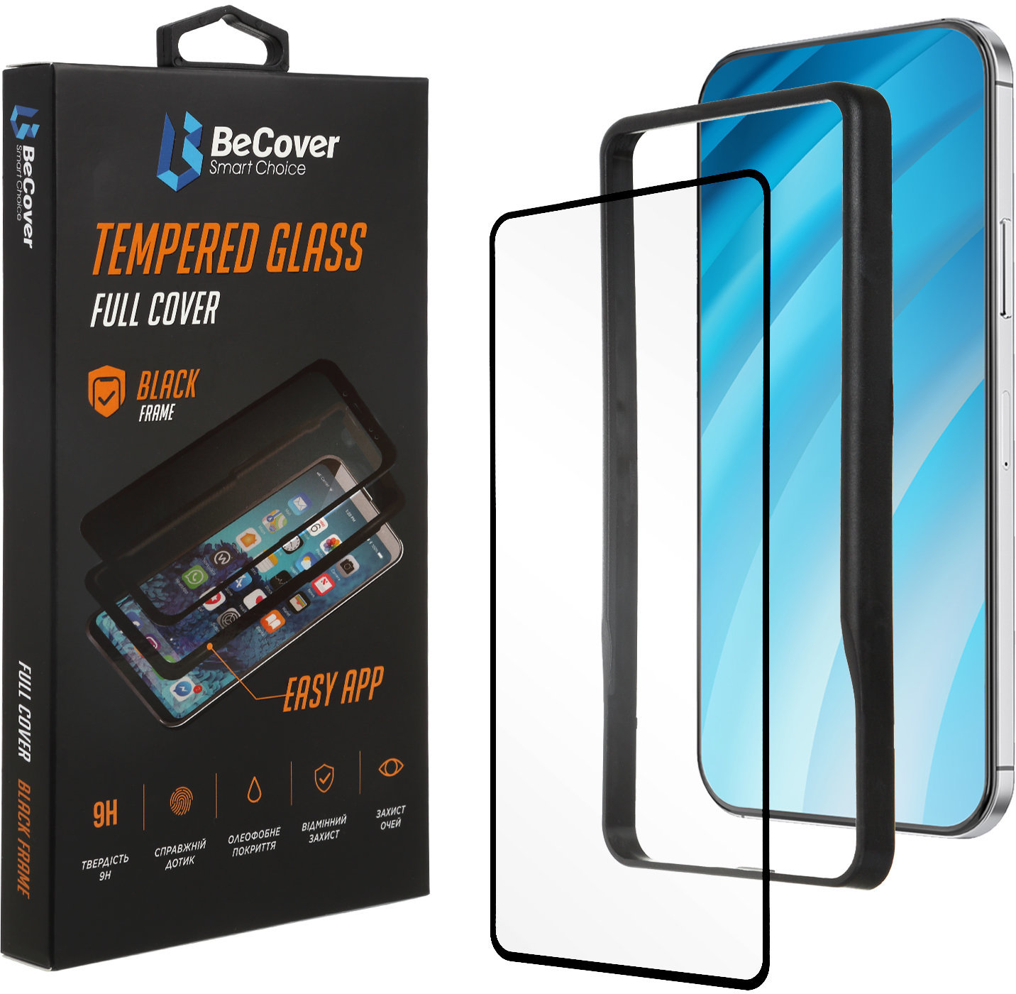 

BeCover Tempered Glass Premium Easy Installation Black for Xiaomi Redmi Note 9 / Redmi 10X (705472)