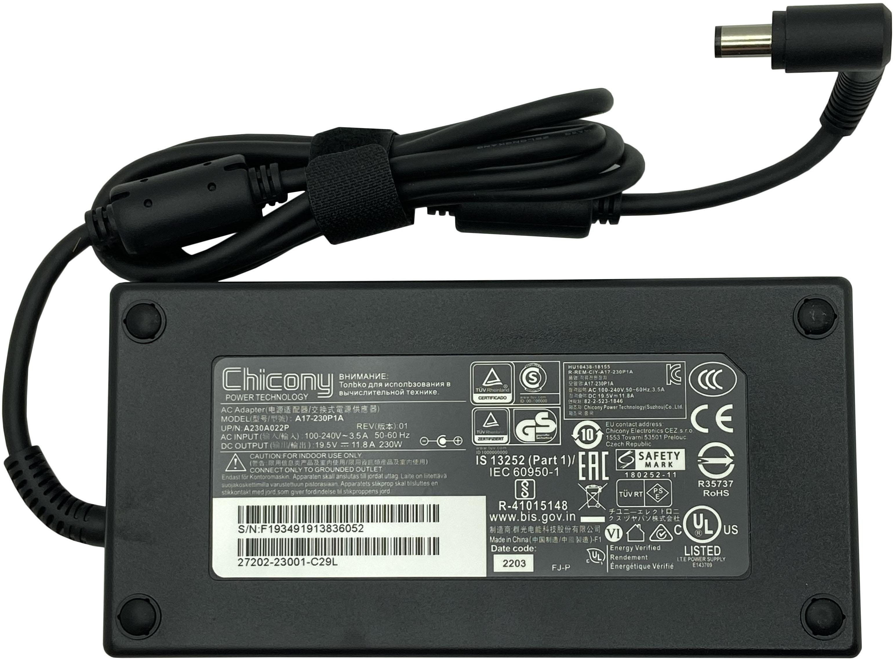 

Acer 230W 19.5V 11.8A 7.4x5.0mm A12-230P1A (80670)