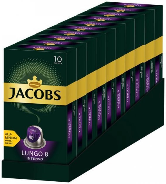 Акція на Кофе в капсулах Jаcobs Lungo Intenso шоубокс 100х5.2 г (8711000376102) від Stylus