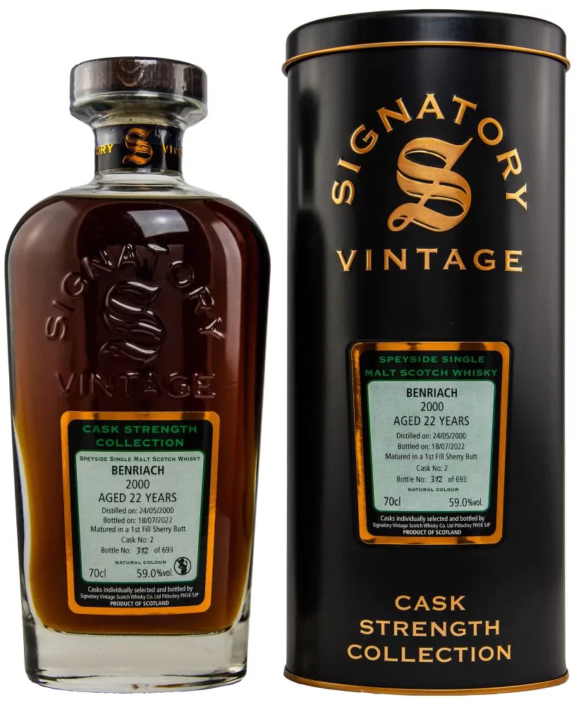 

Виски Signatory Vintage Benriach 22 Years 59% 0.7 л (BWW7172)