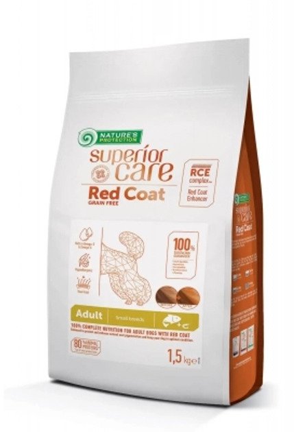 Акція на Сухой корм для собак Nature's Protection Superior Care Red Coat Grain Free Small Breeds Salmon 1.5 кг (NPSC47230) від Stylus