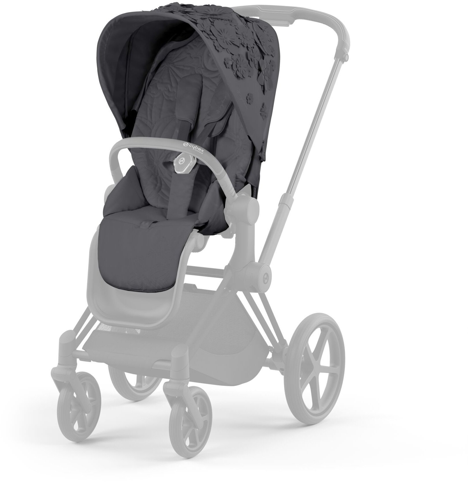 

Тканинний чохол для прогулянкового блоку Cybex Priam Simply Flowers Grey