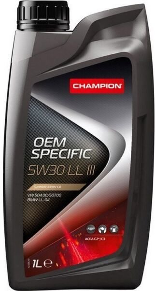 

Моторное масло Champion Oem Specific 5W30 C3 Ll Iii 1L(х12)