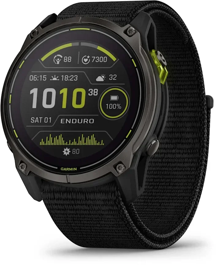 Акція на Garmin Enduro 3 Carbon Gray Dlc Titanium with Black UltraFit Nylon Strap (010-02751-01) від Y.UA