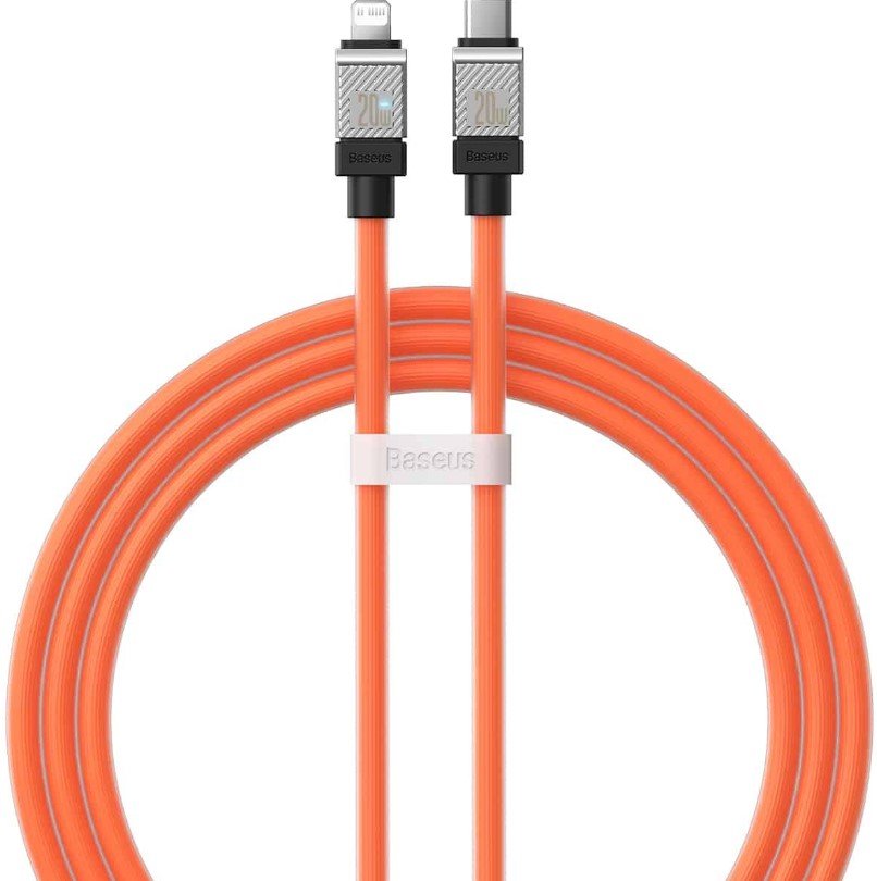 Акція на Baseus Cable USB-C to Lightning CoolPlay Series 20W 2m Orange (CAKW000107) від Stylus