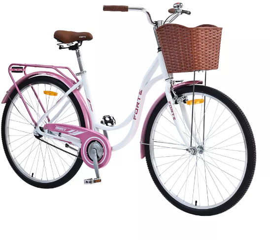 Акція на Велосипед Forte Daisy сталь.рама 19" колеса 28" Белый (бело-розовый + корзинка пласт. коричн.) (128223) від Stylus