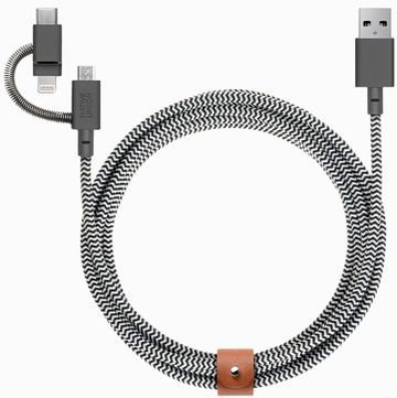 

Native Union Usb Cable to Lightning/microUSB/USB-C Belt Universal 2m Zebra (BELT-KV-ULC-ZEB-V2)