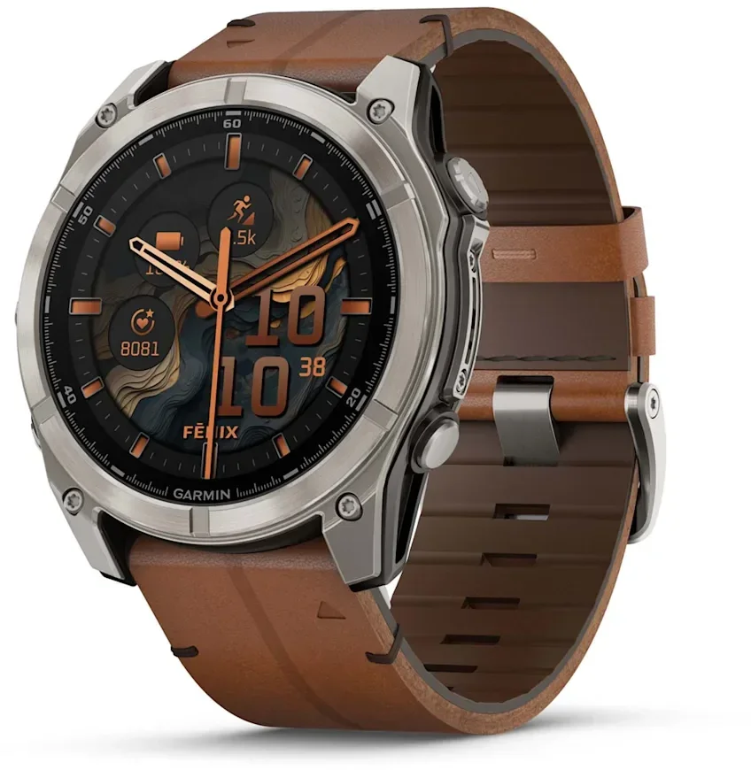 Акція на Garmin Fenix 8 Amoled 51mm Sapphire Carbon Grey Dlc with Chestnut Leather Band (010-02905-40) від Stylus