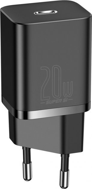 Акція на Baseus USB-C Wall Charger Super Si 20W Black (CCSUP-B01) від Y.UA
