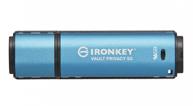 Акція на Kingston 16GB IronKey Vault Privacy 50 Usb 3.2 Blue (IKVP50/16GB) від Stylus