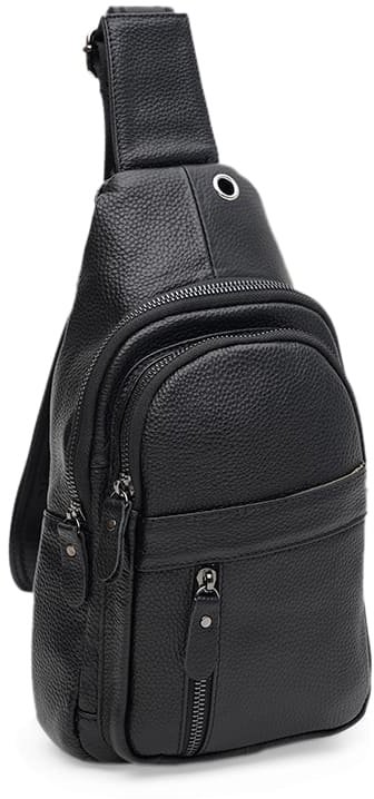 

Чоловіча сумка слінг Borsa Leather чорна (k1338-black)