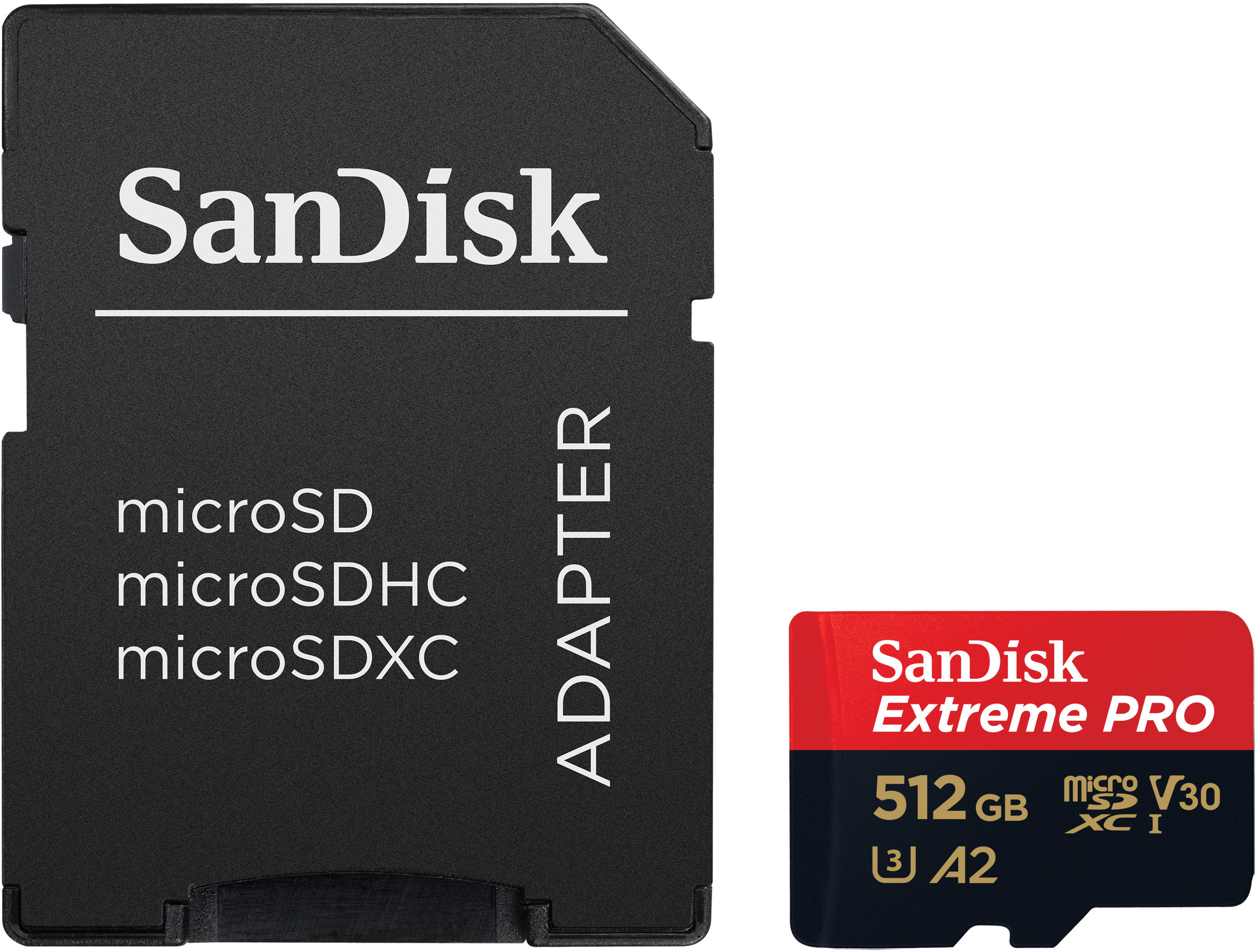 Акція на SanDisk 512GB microSDXC UHS-I U3 Extreme Pro + adapter (SDSQXCD-512G-GN6MA) від Stylus