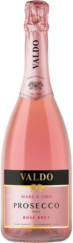 

Ігристе вино Valdo MarcaOro Prosecco Doc Rose Brut, рожеве сухе, 0.75л 11% (PLK8002335650068)