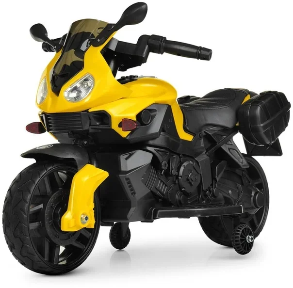 Акція на Детский электромотоцикл 2 колесный Bambi Racer желтый (M 4080EL-6) від Stylus