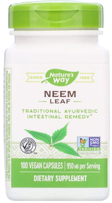 Акція на Nature's Way, Neem, Leaves, 100 Capsules (NWY-15120) від Stylus