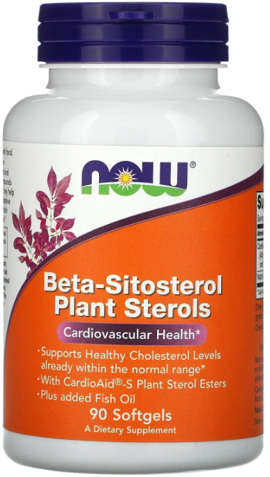 

Now Foods Beta-Sitosterol Plant Sterols Бета-ситостерол 90 мягких таблеток