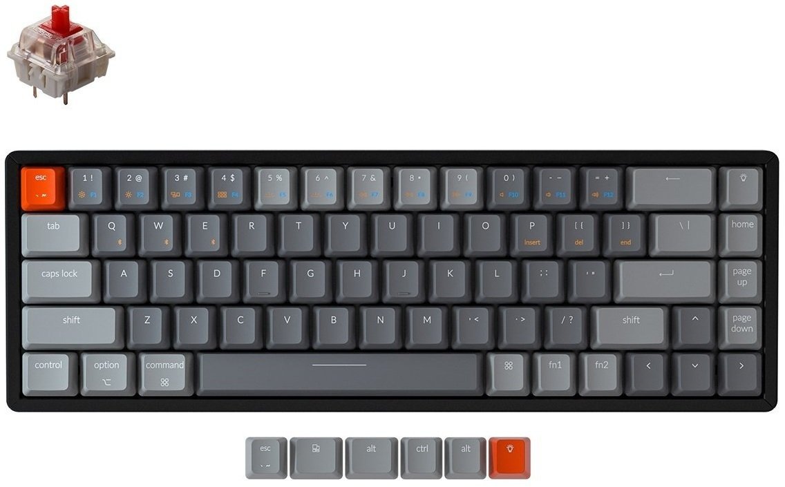 Акція на Keychron K6 Aluminum Frame 68 keys, Gateron Red, Hot-Swap, RGB, Black (W1_KEYCHRON) від Stylus