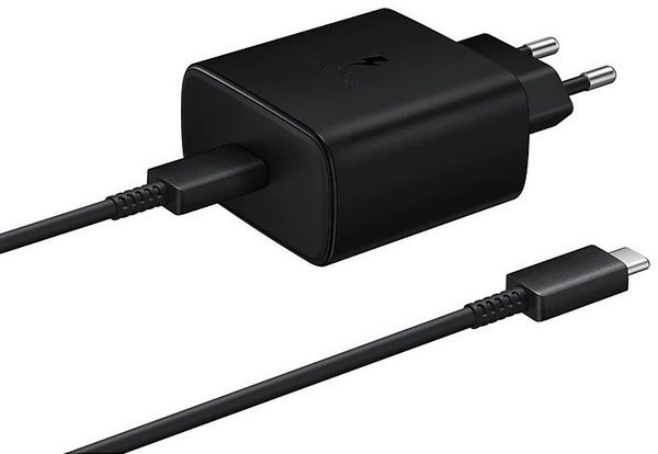 Акція на Samsung USB-C Wall Charger with Cable USB-C 45W Black (EP-TA845XBEGRU) від Y.UA